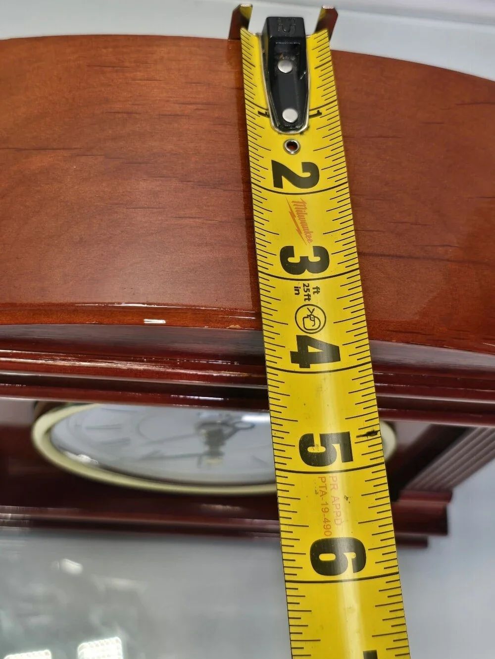 Bulova Quartz Westminster Chime Mantel Clock Wood Case Tested Working Vintage